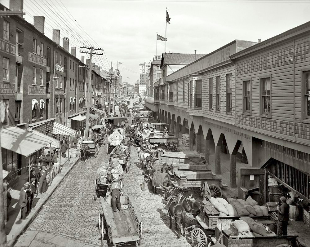 Baltimore street scene early 1900s